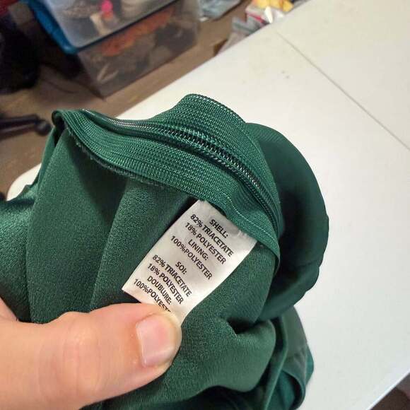 Ramy Brook Iris Satin Palazzo Pants Emerald Green Size 4 - Picture 7 of 11